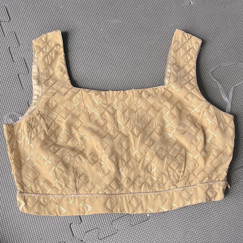 Gold crop top